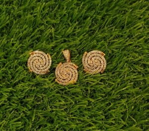 Diamond Design Silver Set