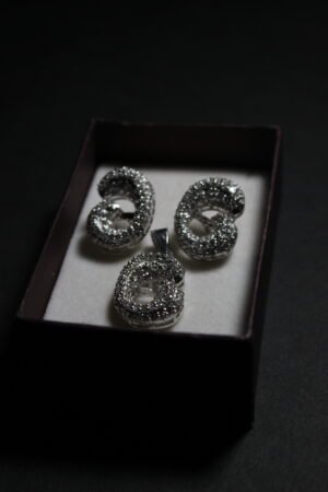 Cashew Shape Silver Set - Image 2