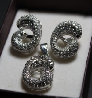Cashew Shape Silver Set